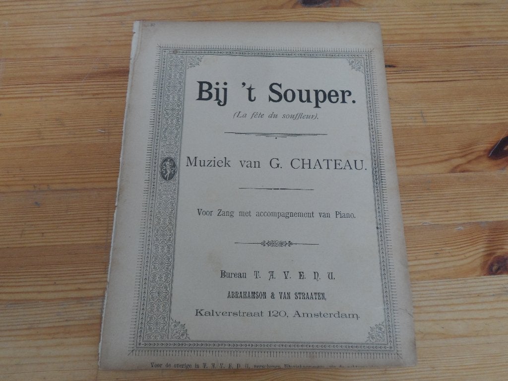 Bij 't souper - g. Chateau, Zang, Gebruikt, Ophalen of Verzenden, Artiest of Componist