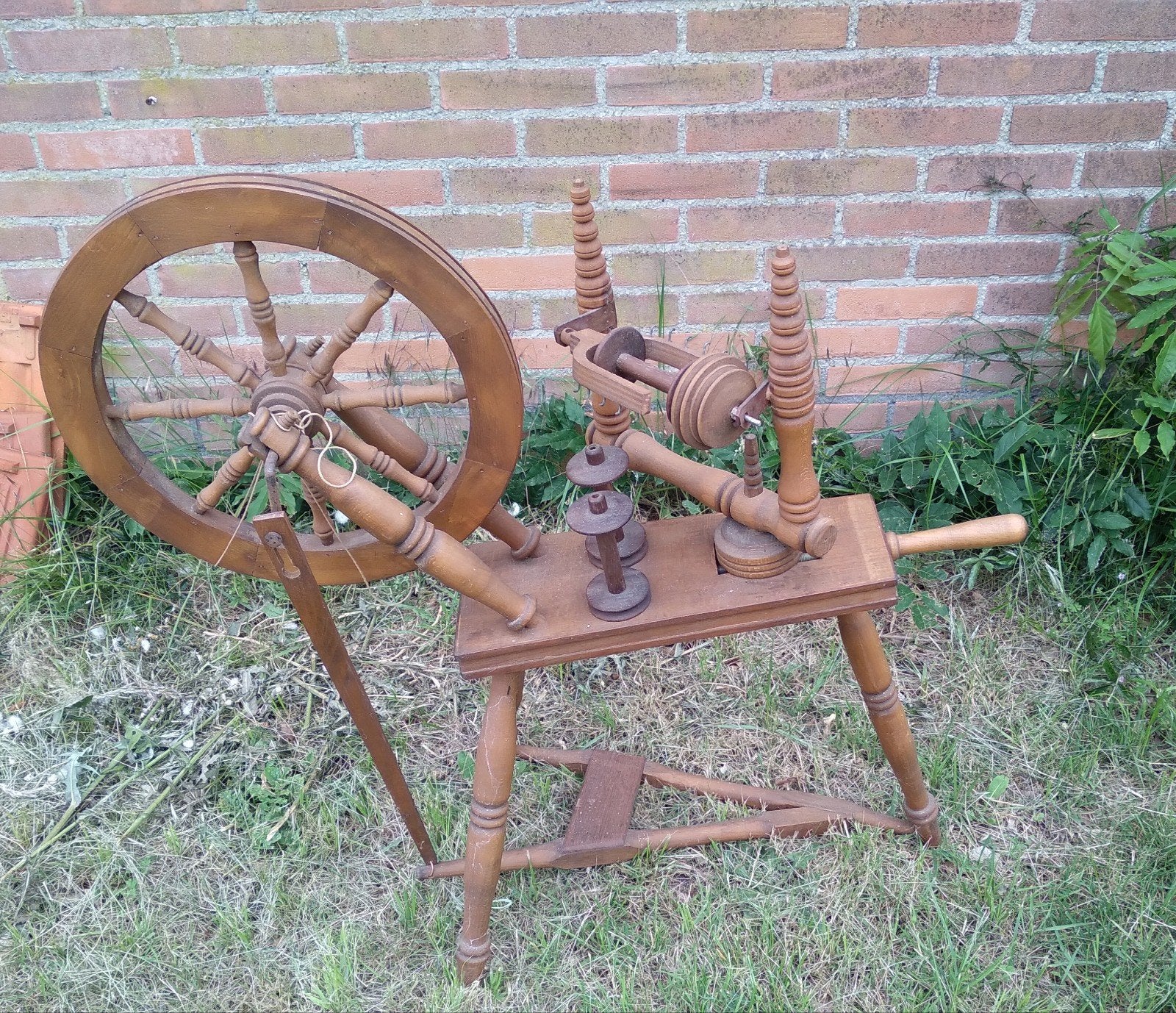 Vintage spinnewiel, Hobby en Vrije tijd, Spinnewielen en Spinnen, Ophalen, Gebruikt, Spinnewiel