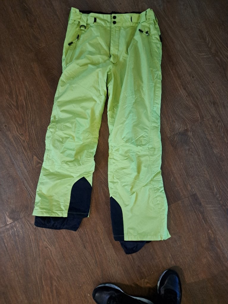 Knalgele/groene skibroek maat 44, Broek, Maat 42/44 (L), Ophalen of Verzenden, Crivit