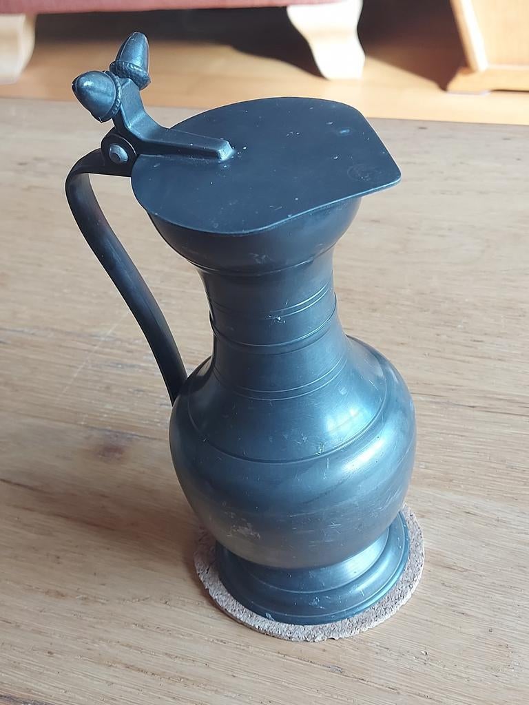 Antiek tinnen bierpul., Ophalen of Verzenden
