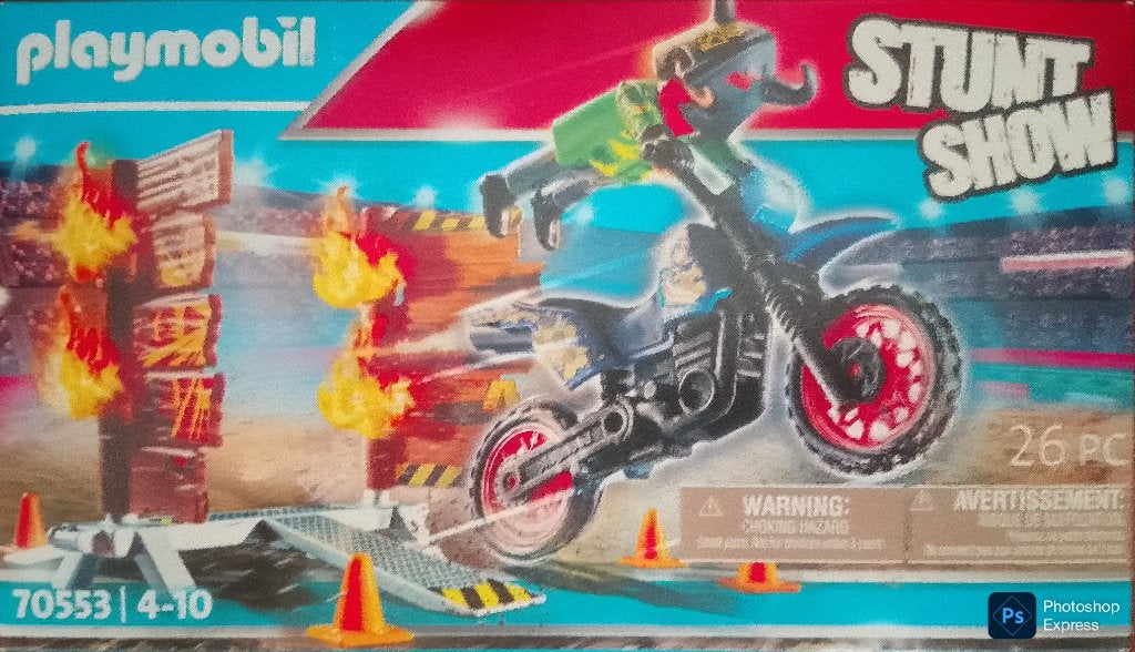 Stuntshow Motor Met Vuurmuur 70553, Ophalen of Verzenden, Zo goed als nieuw, Complete set