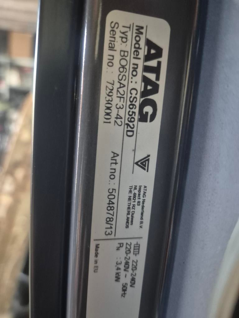 ATAG Inbouw Oven met Stoomfunctie CS6592D, Gebruikt, Oven, 60 cm of meer, Ophalen of Verzenden