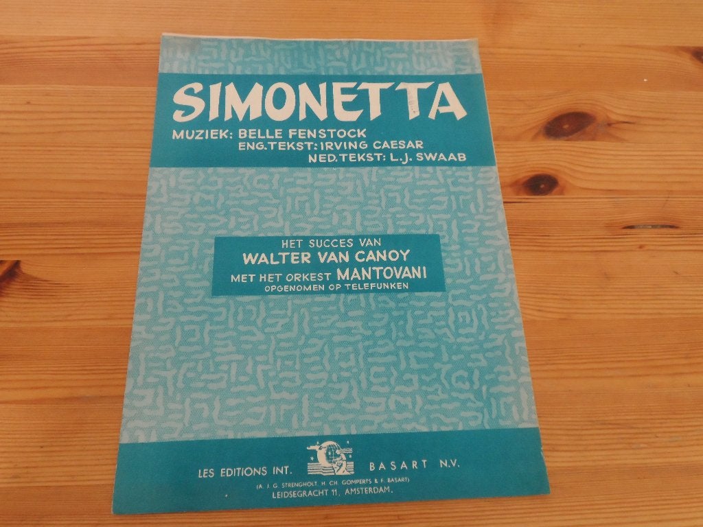 Simonetta - belle fenstock, Gebruikt, Gitaar, Ophalen of Verzenden, Artiest of Componist