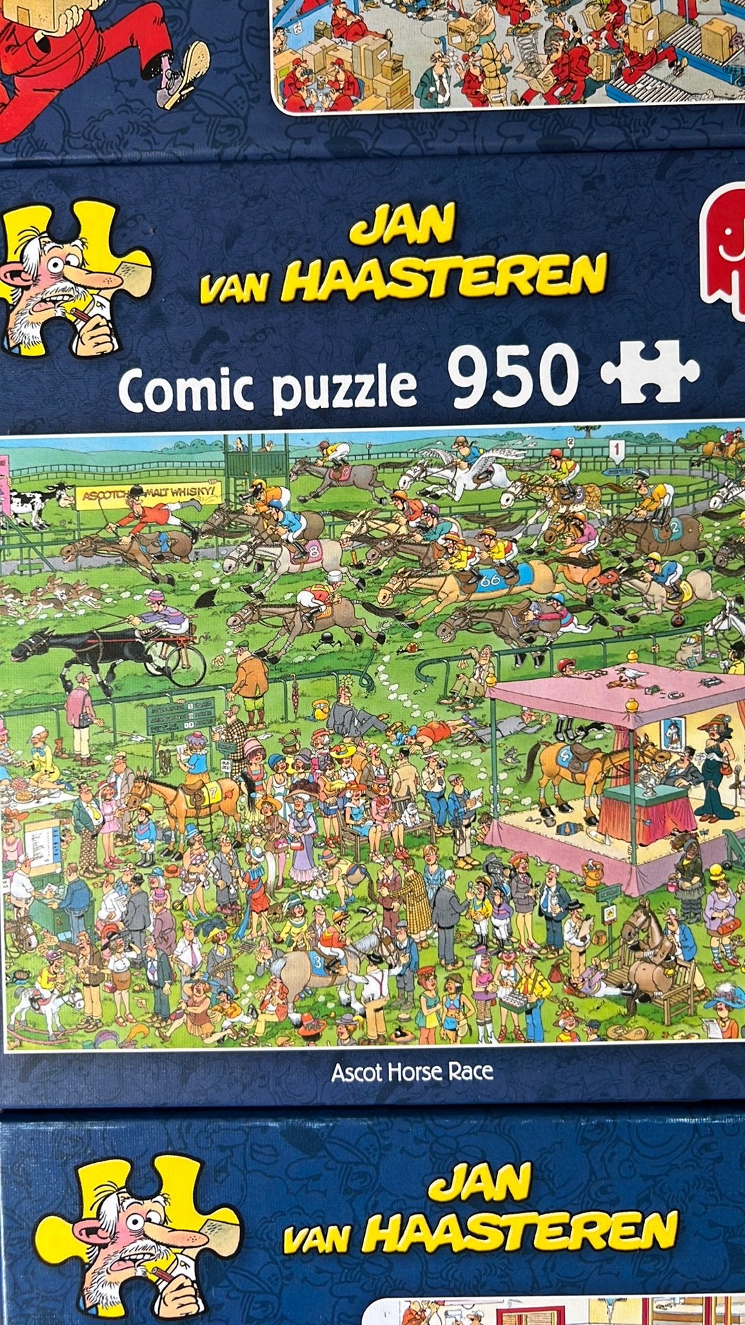 3 Van haasteren puzzels 950 stukjes, Ophalen of Verzenden, 500 t/m 1500 stukjes, Zo goed als nieuw