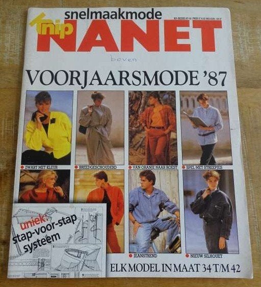 Knip Nanet snelmaakmode voorjaar 1987 maat 34 t/m 42, Verzenden, Zo goed als nieuw, Vrouw, Knipmode