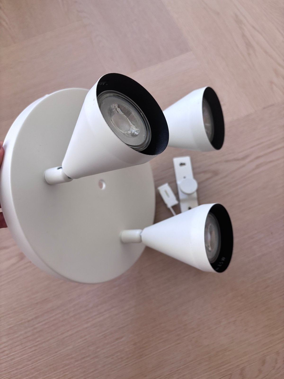 IKEA NÄVLINGE Plafondspot met 3 LED lampen, Ophalen of Verzenden, Gebruikt, Wit, IKEA