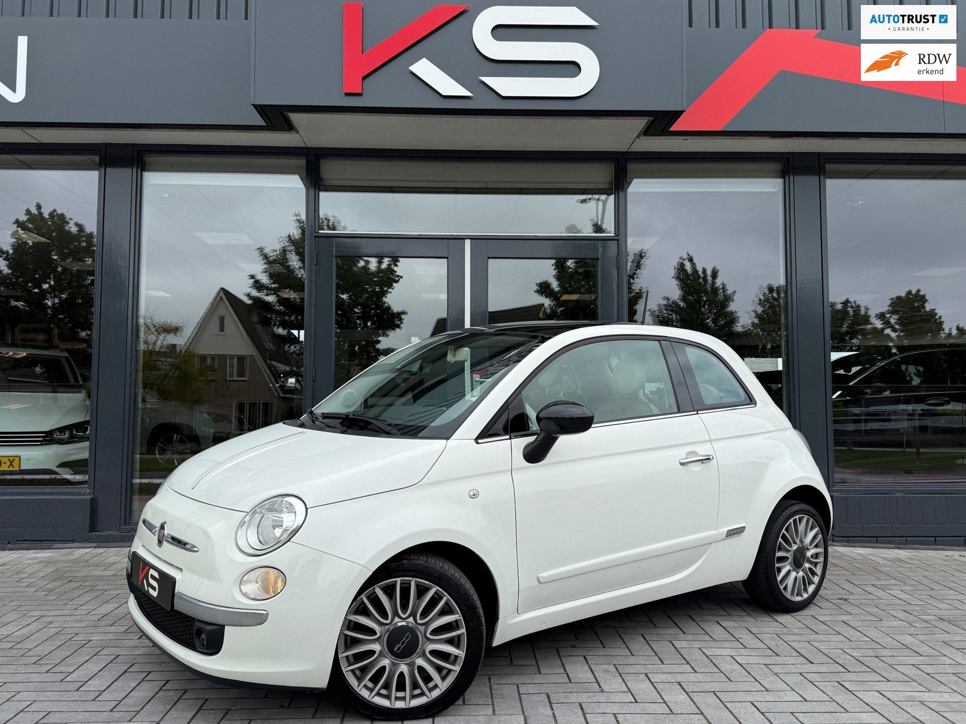 Fiat 500 1.2 Cult Pano Digital Climate Leder Pdc, Auto's, Fiat, Gebruikt, 1242 cc, 4 cilinders, 840 kg