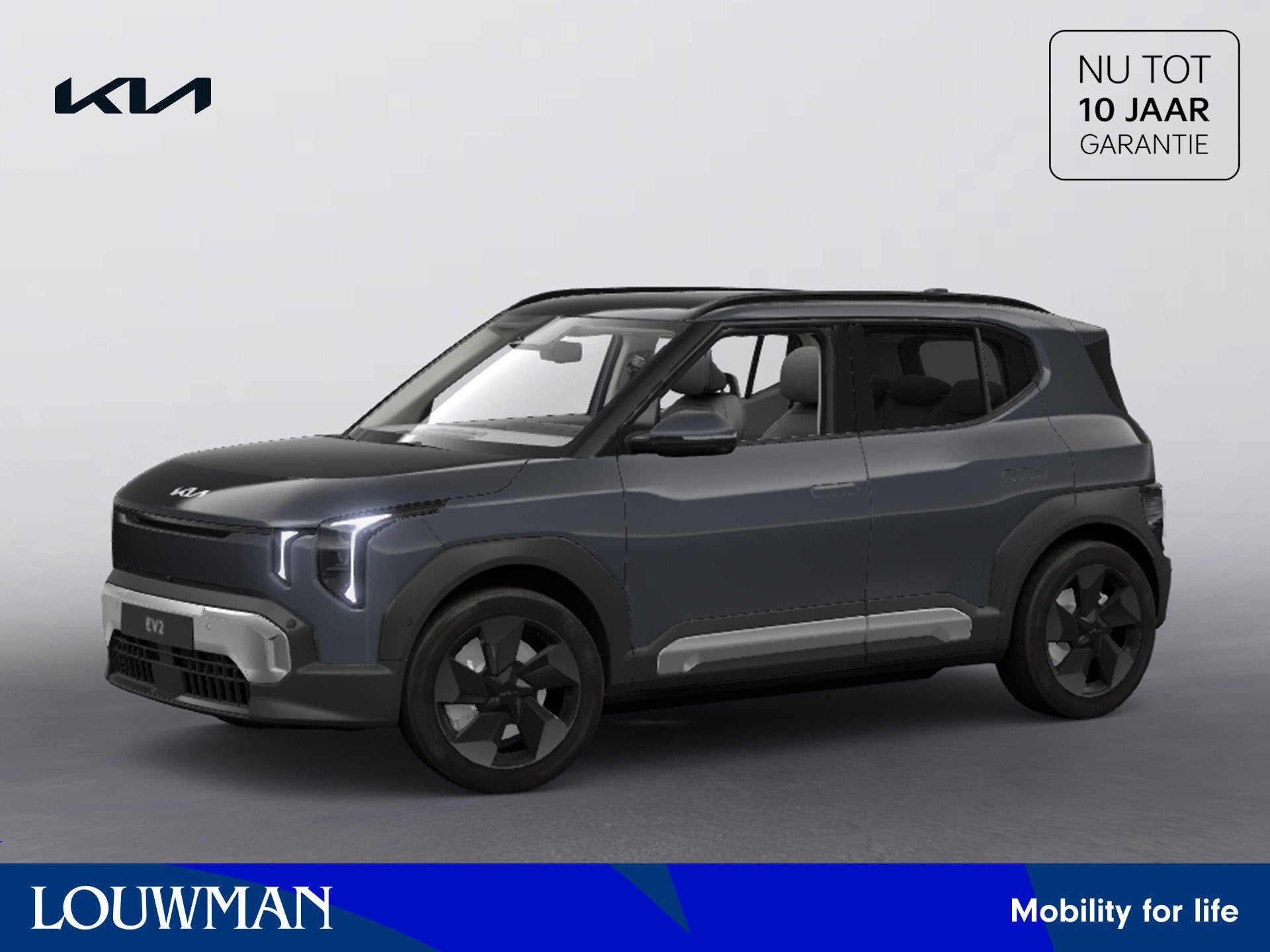 Kia EV2 Plus 42.2 kWh * Voorraadvoordeel inclusief € 3.000, Auto's, Stof, Nieuw, SUV of Terreinwagen, Zilver of Grijs