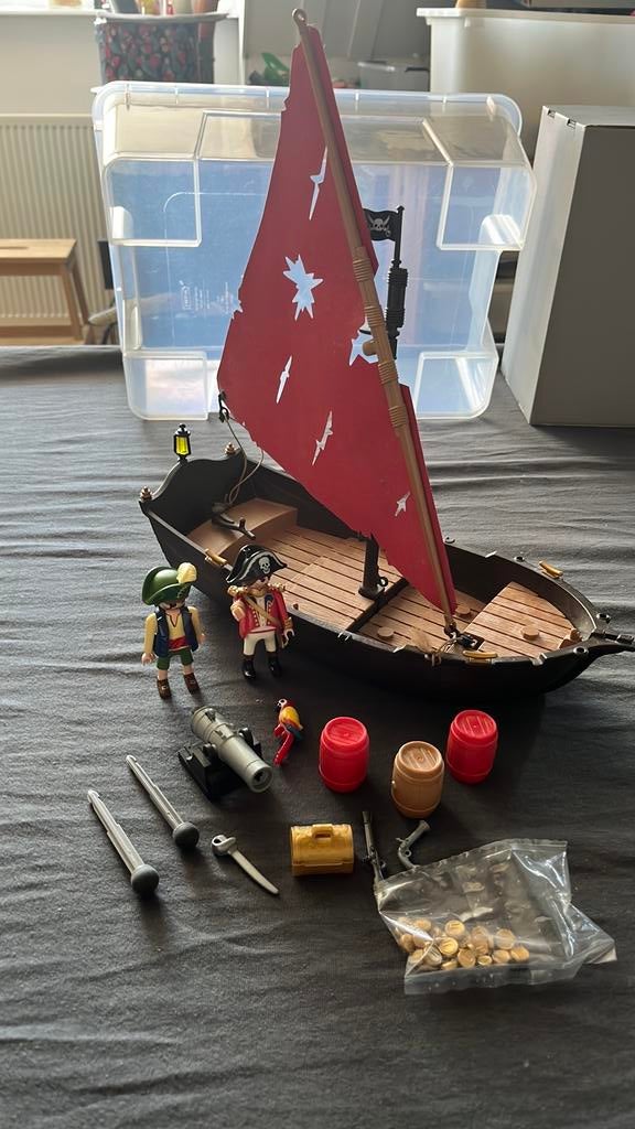Playmobil Klein Piratenschip met Piraat en Accessoires, Kinderen en Baby's, Speelgoed | Playmobil, Ophalen of Verzenden, Gebruikt