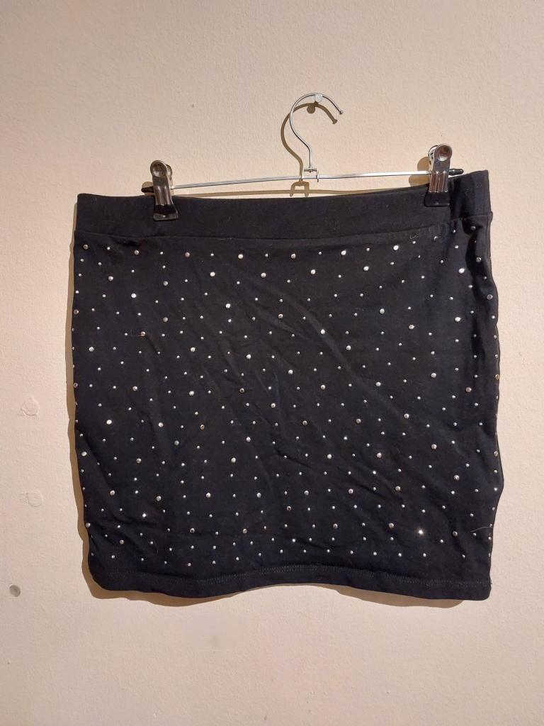H2 - Katoen Rokje Crazy World - maat M, Kleding | Dames, Rokken, Maat 38/40 (M), Zwart, Ophalen of Verzenden, Zo goed als nieuw
