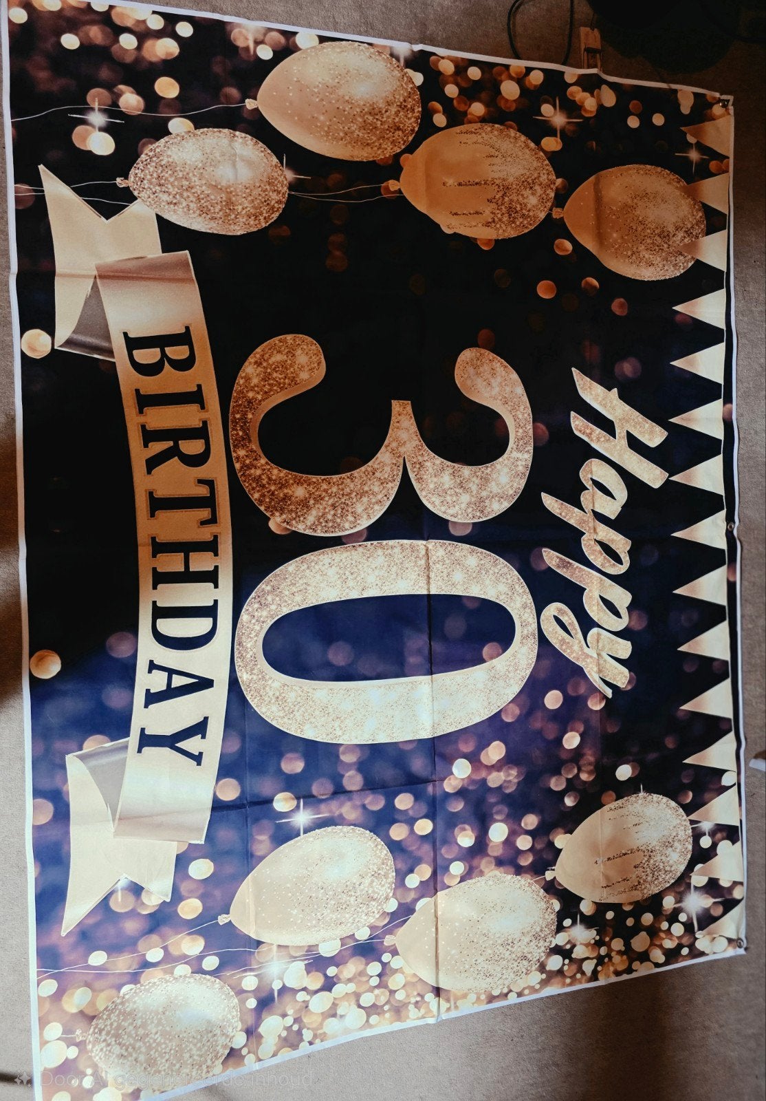 Happy 30th Birthday Achtergronddoek - 200x150cm, Ophalen of Verzenden