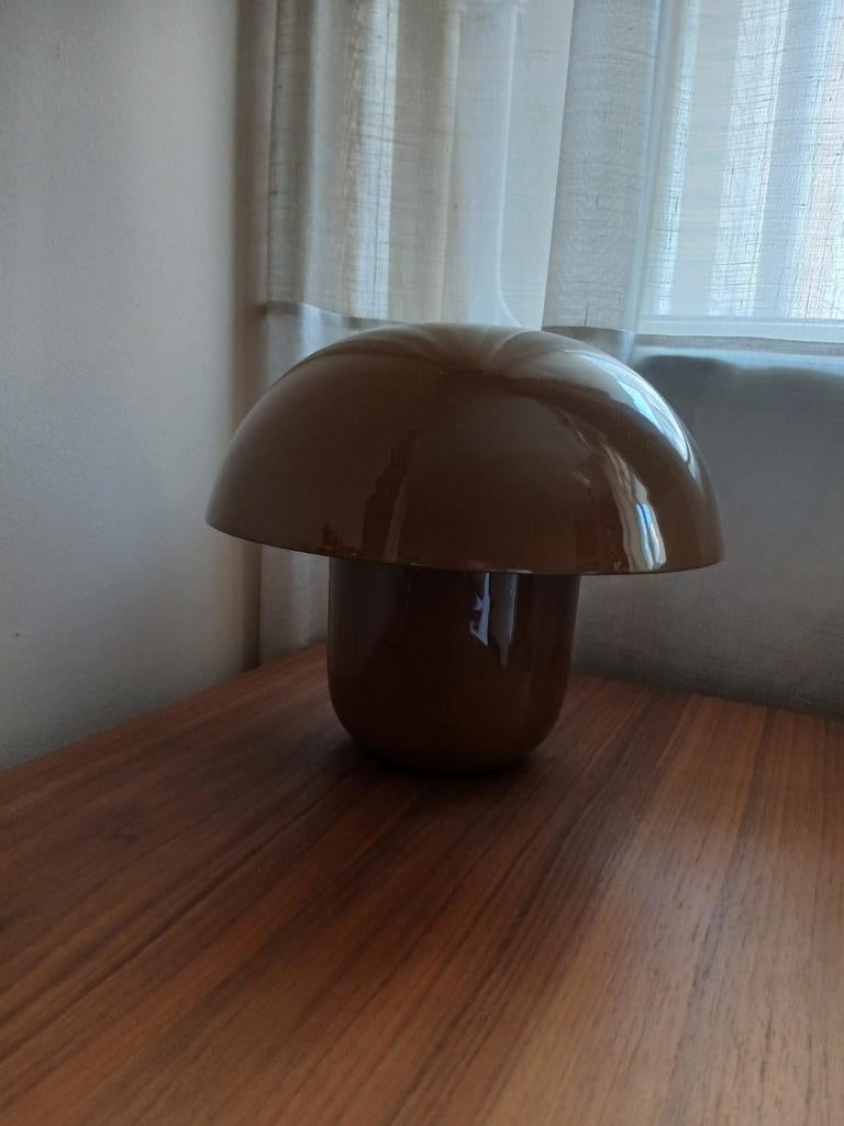 Vintage paddestoel lamp - bruin - design lamp kare, Ophalen of Verzenden, Zo goed als nieuw, Overige materialen