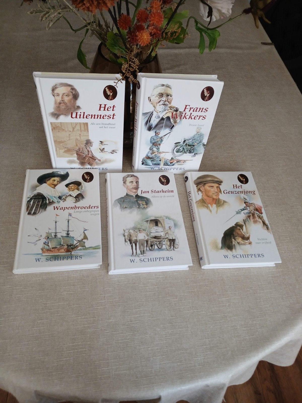 5 boeken van W. Schippers - Historische romans, Ophalen of Verzenden, Zo goed als nieuw, W. Schippers, Nederland