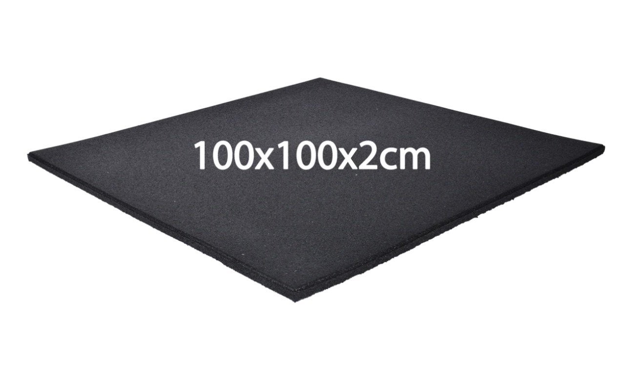 37x Rubber fitnessvloer tegels 100x100x2 cm, Ophalen, Zo goed als nieuw, Fitnessmat