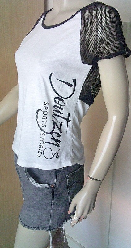 DOUTZEN'S Stories sportief shirt zwart/wit S, Overige kleuren, Verzenden, Korte mouw, Maat 36 (S)