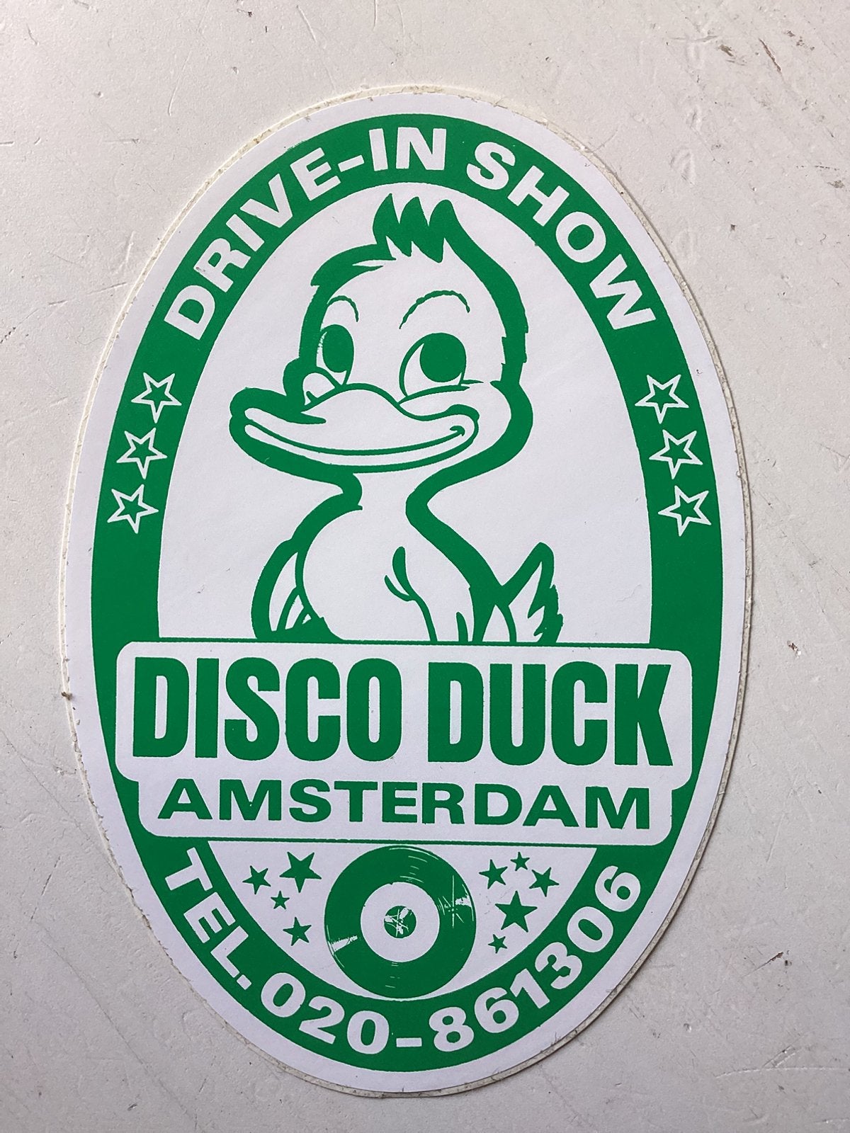 Sticker Drive In Show Disco Duck Amsterdam, Verzamelen, Verzenden, Zo goed als nieuw