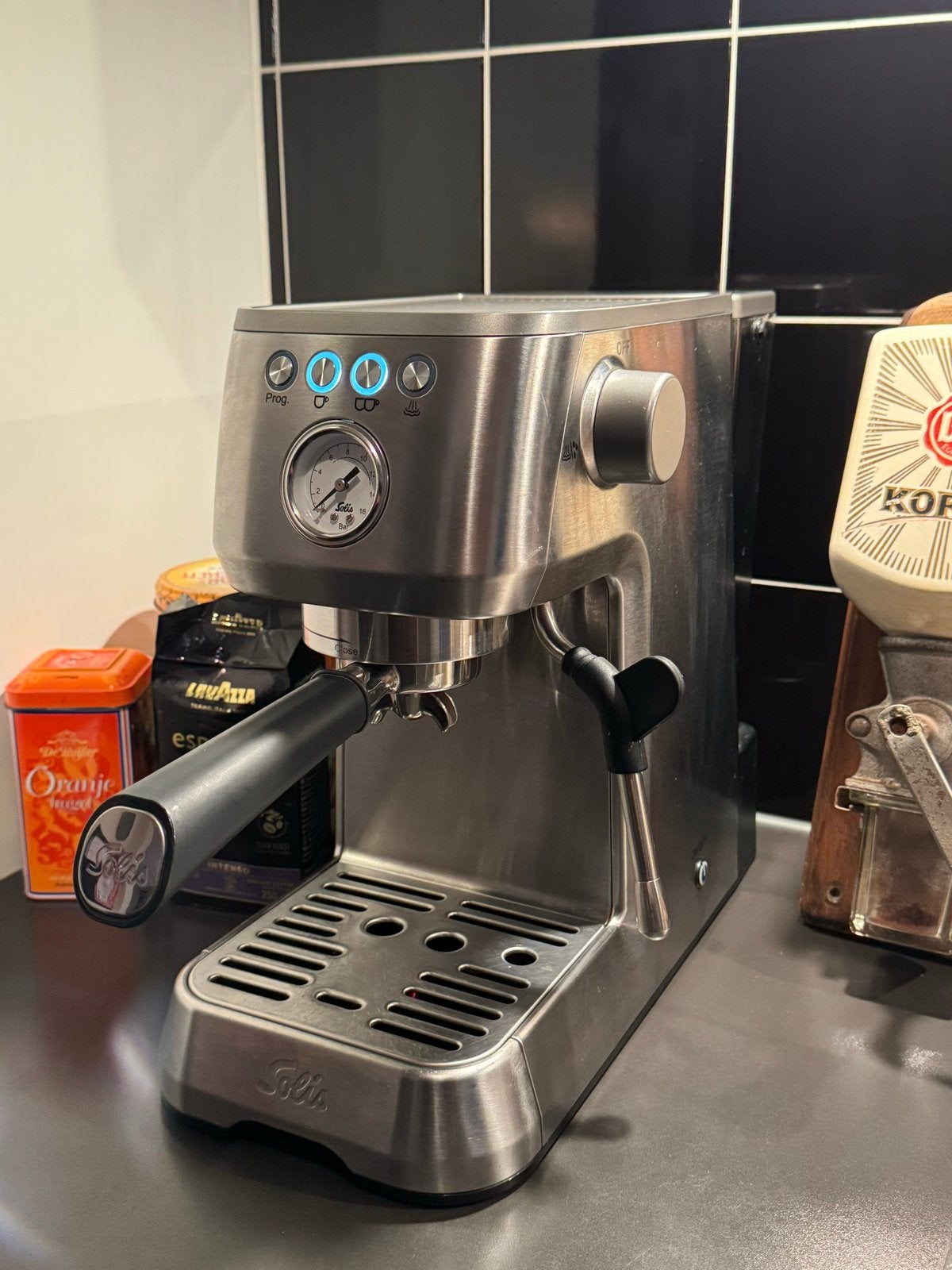 Solis Barista Perfetta Plus - Zo goed als nieuw, Espresso apparaat, Gemalen koffie, Zo goed als nieuw, 2 tot 4 kopjes