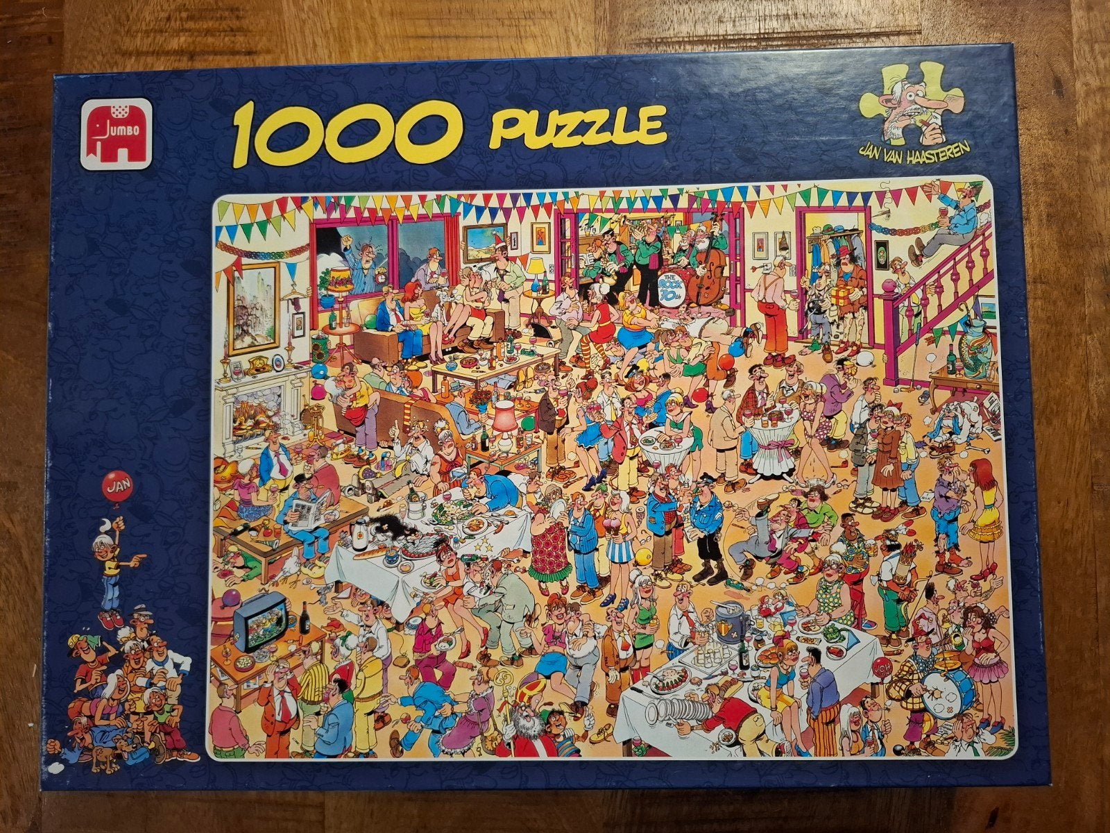 Jan van Haasteren puzzel " fijne verjaardag ", Ophalen of Verzenden, 500 t/m 1500 stukjes, Zo goed als nieuw, Legpuzzel