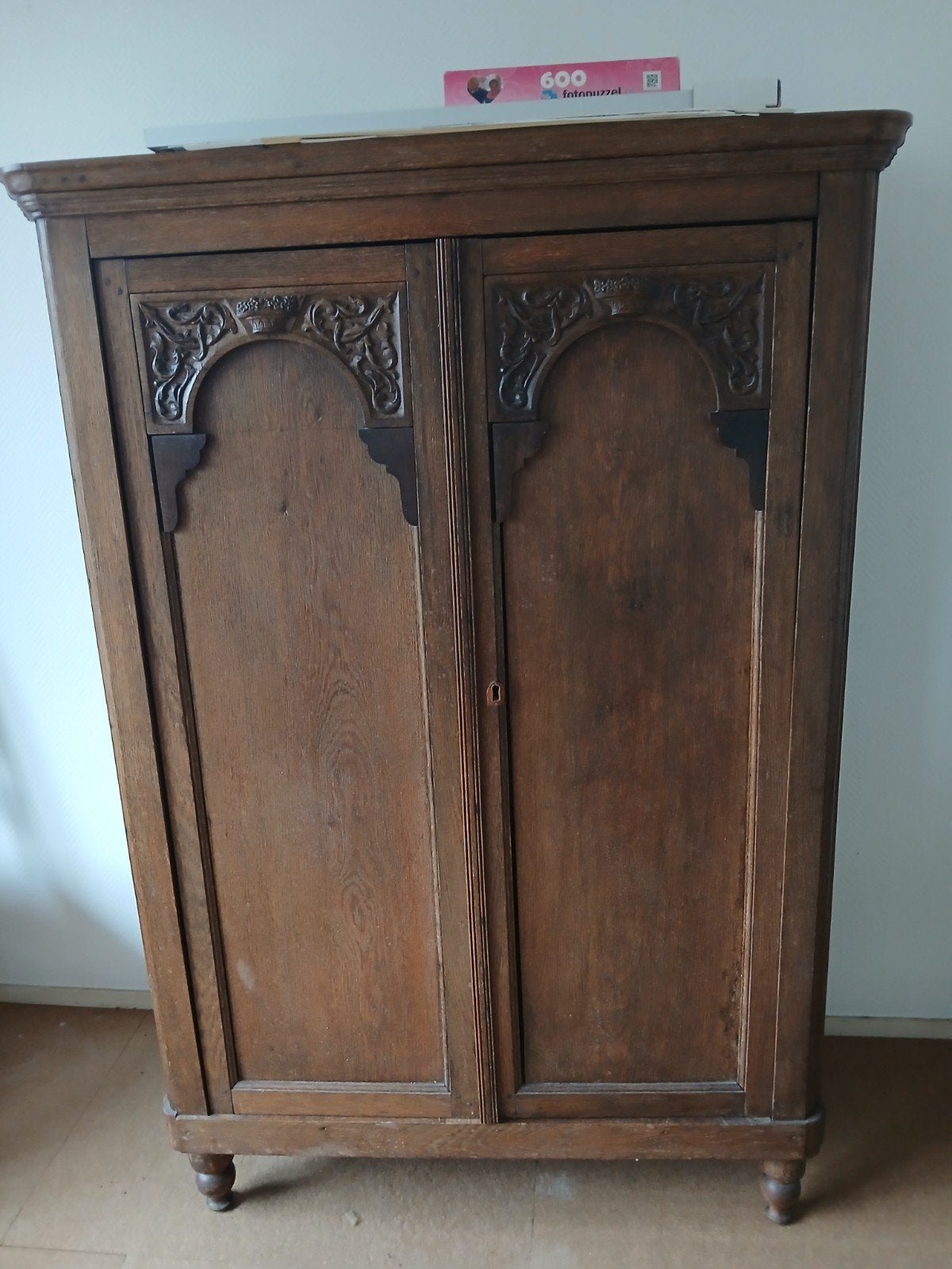 Antieke Meidenkast / Linnenkast - Massief Hout, Ophalen