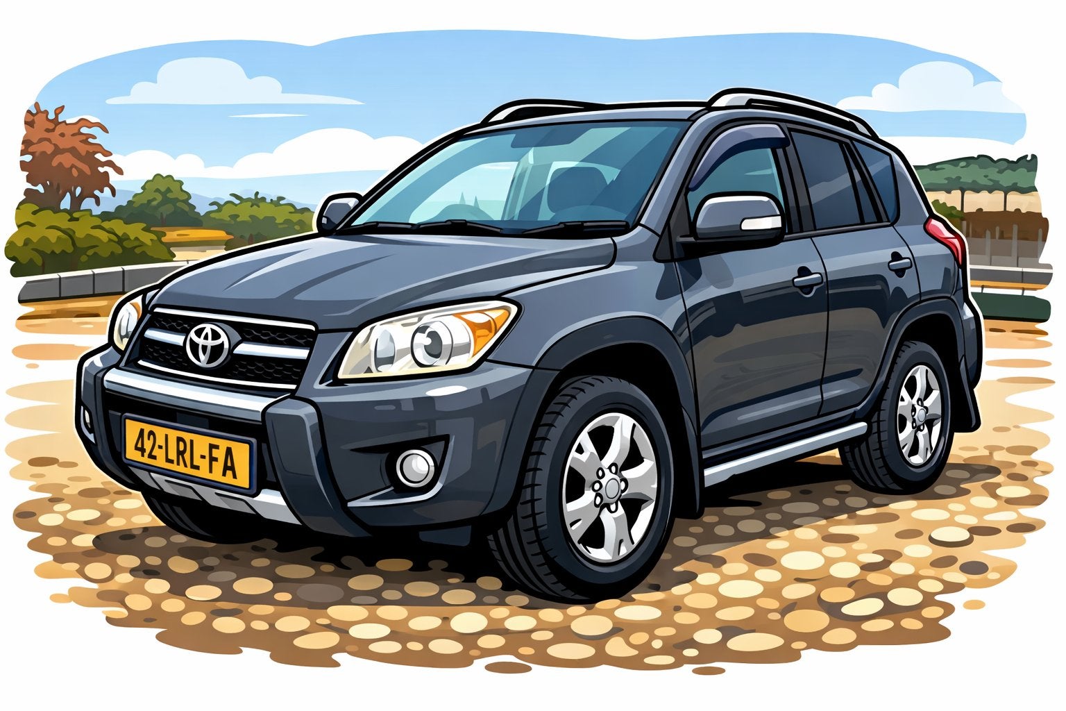 Toyota Rav4 2.0 Vvt-i 4WD 2009 Grijs -168.715km, Auto's, 13 km/l, Euro 5, Stof, 4 cilinders