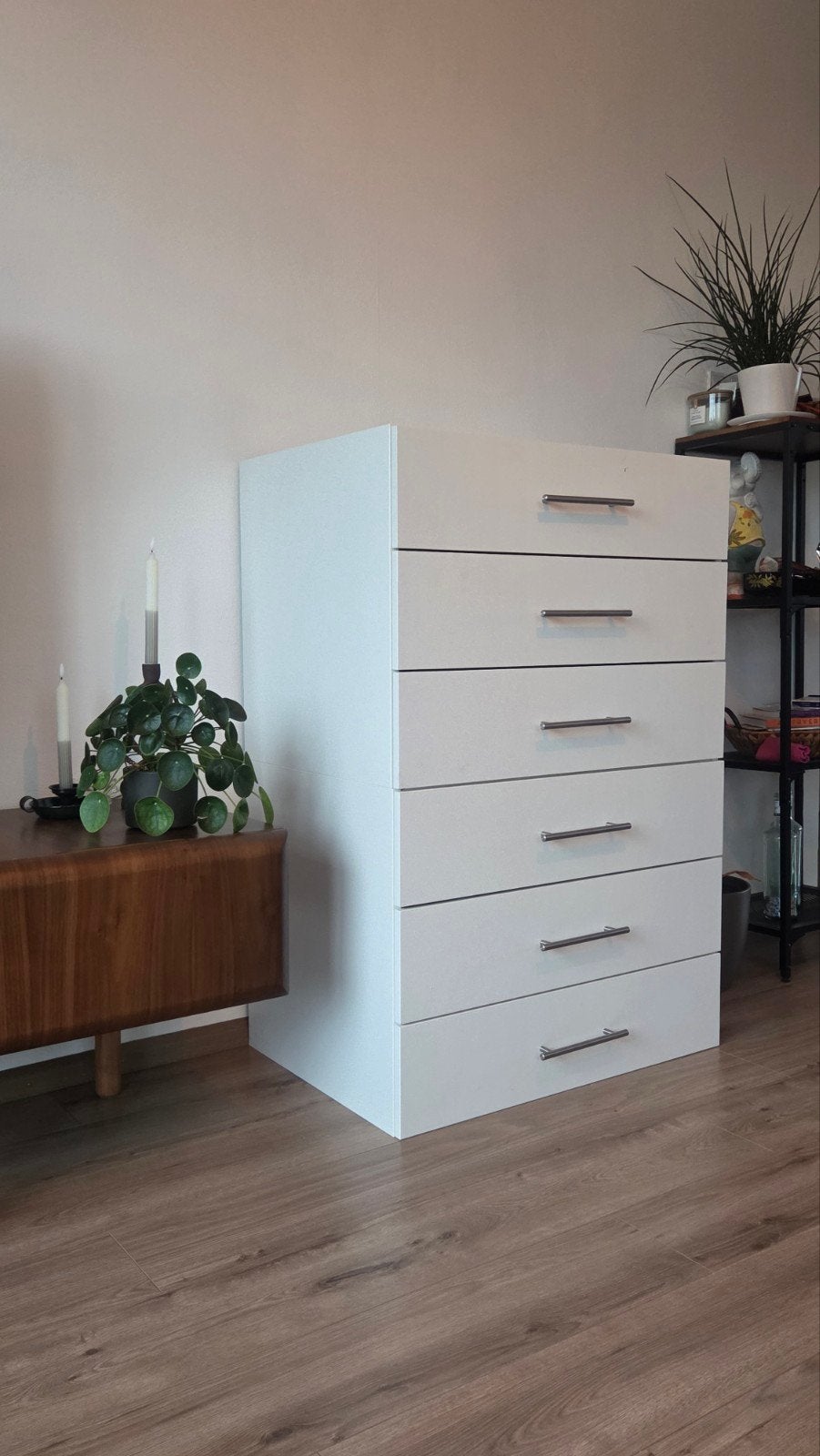 Witte Platsa Ikea ladekast | 80x60x60, 3 of 4 laden, Minder dan 100 cm, 25 tot 50 cm, 50 tot 100 cm