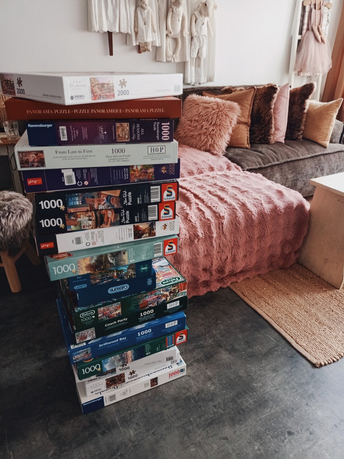 Grote collectie topmerken puzzels (1000-2000, Ophalen, Meer dan 1500 stukjes, Zo goed als nieuw