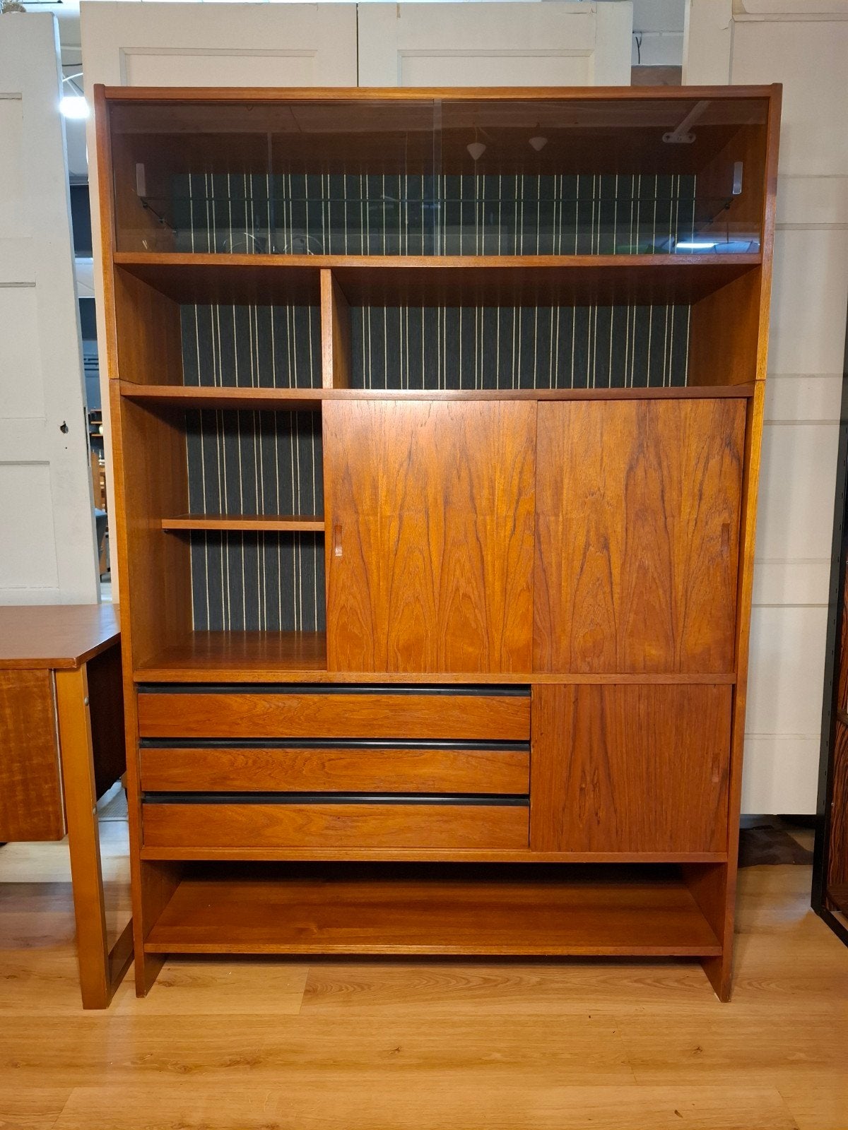 Vintage poul Cadovius KLM Royal System wandkast teak kast, Huis en Inrichting, Ophalen, Met deur(en), Poul cadovius klm, ...