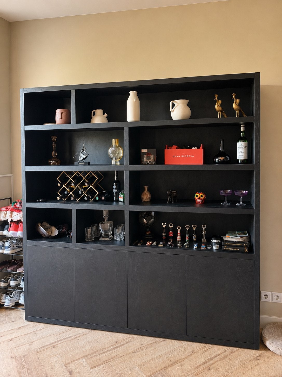 Barcelona kast van Goossens, Ophalen, Gebruikt, 200 cm of meer, Eikenhout