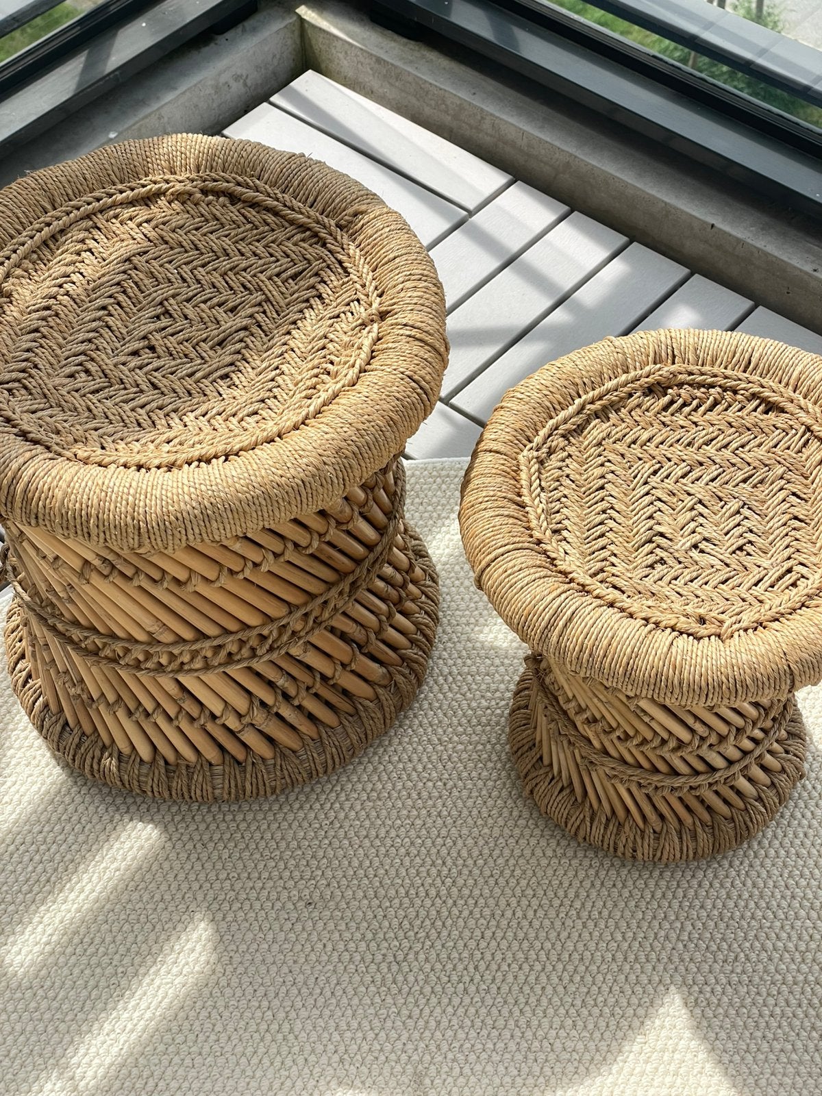 Boho Ibiza Bijzettafeltjes, Minder dan 55 cm, Gebruikt, Boho, Rond