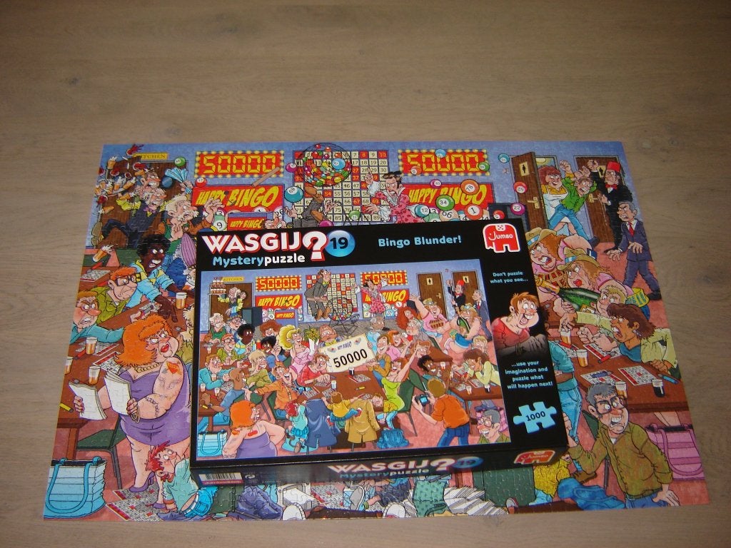 Puzzel Wasgij Mystery 19 BINGO BLUNDER! 1000 st., Ophalen of Verzenden, 500 t/m 1500 stukjes, Zo goed als nieuw, Legpuzzel