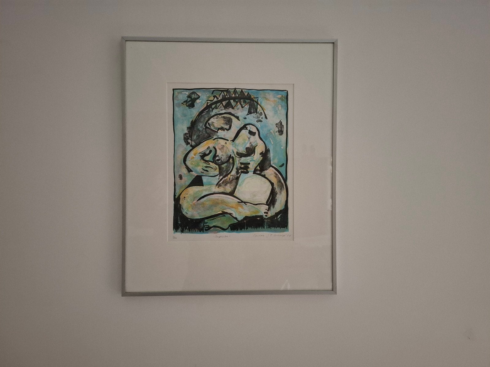 Litho,  handgesigneerd en gedateerd, Antiek en Kunst, Personages en Fantasiefiguren, Gesigneerd, Ophalen of Verzenden, Lithografie