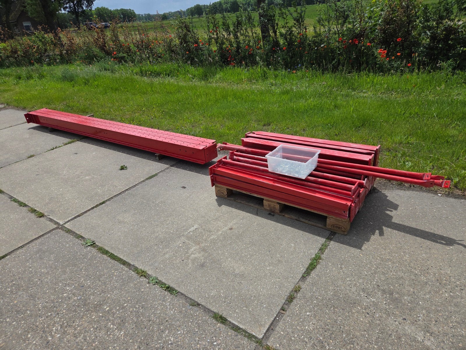 Draagarmstelling enkelzijdig 4.0x1.2x2.5m  3xst 18x arm., Ophalen of Verzenden