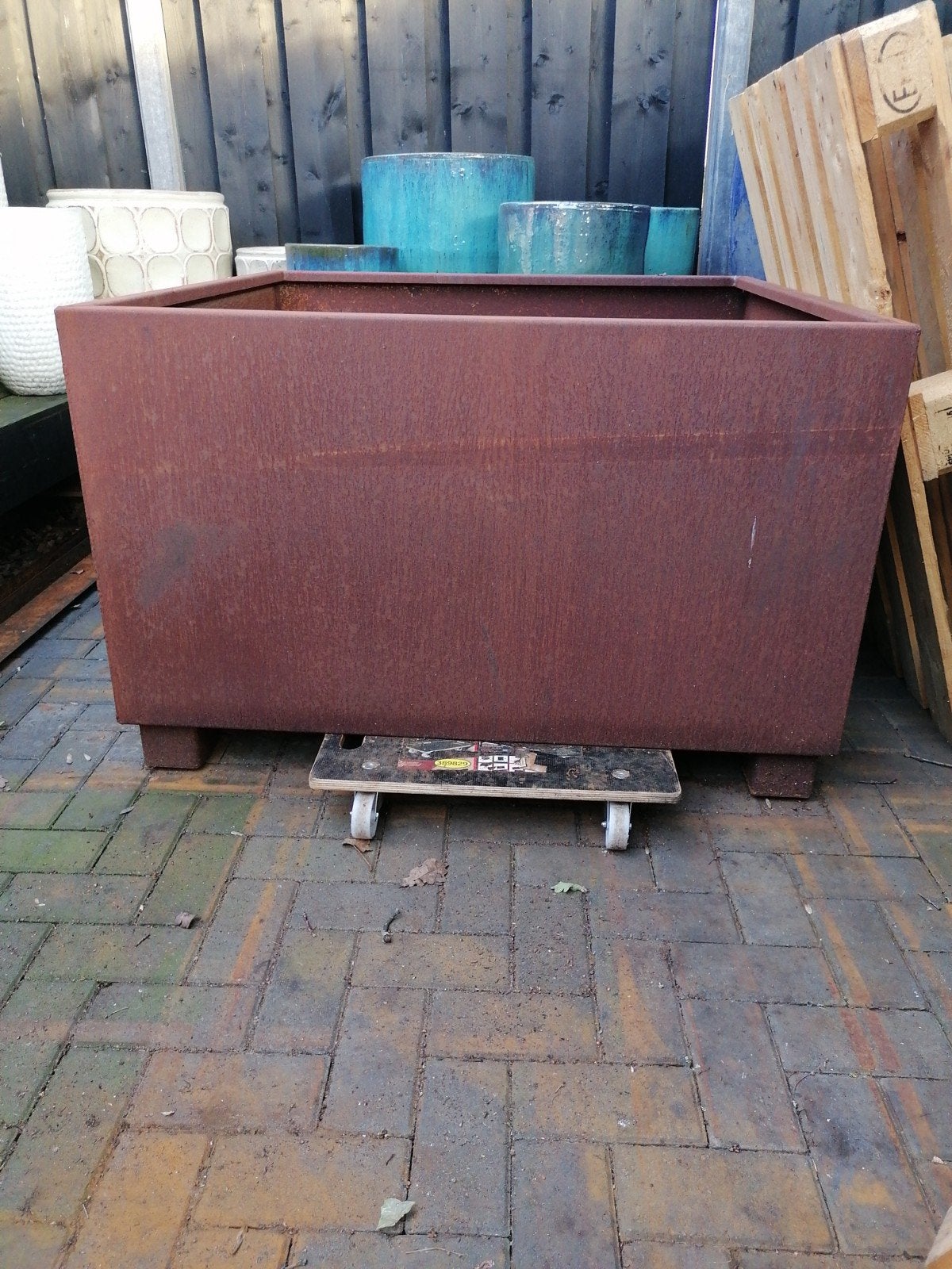 Super mooie grote bloembakken cortenstaal 120x120x50, 100 cm of meer, Vierkant, Nieuw, Ophalen of Verzenden