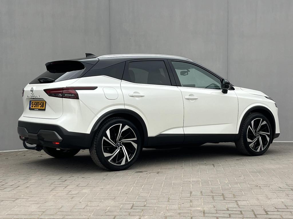 Nissan Qashqai 1.3 MHEV Xtronic Tekna Plus / Panoramadak / T, Euro 6, Wit, Qashqai, 725 kg