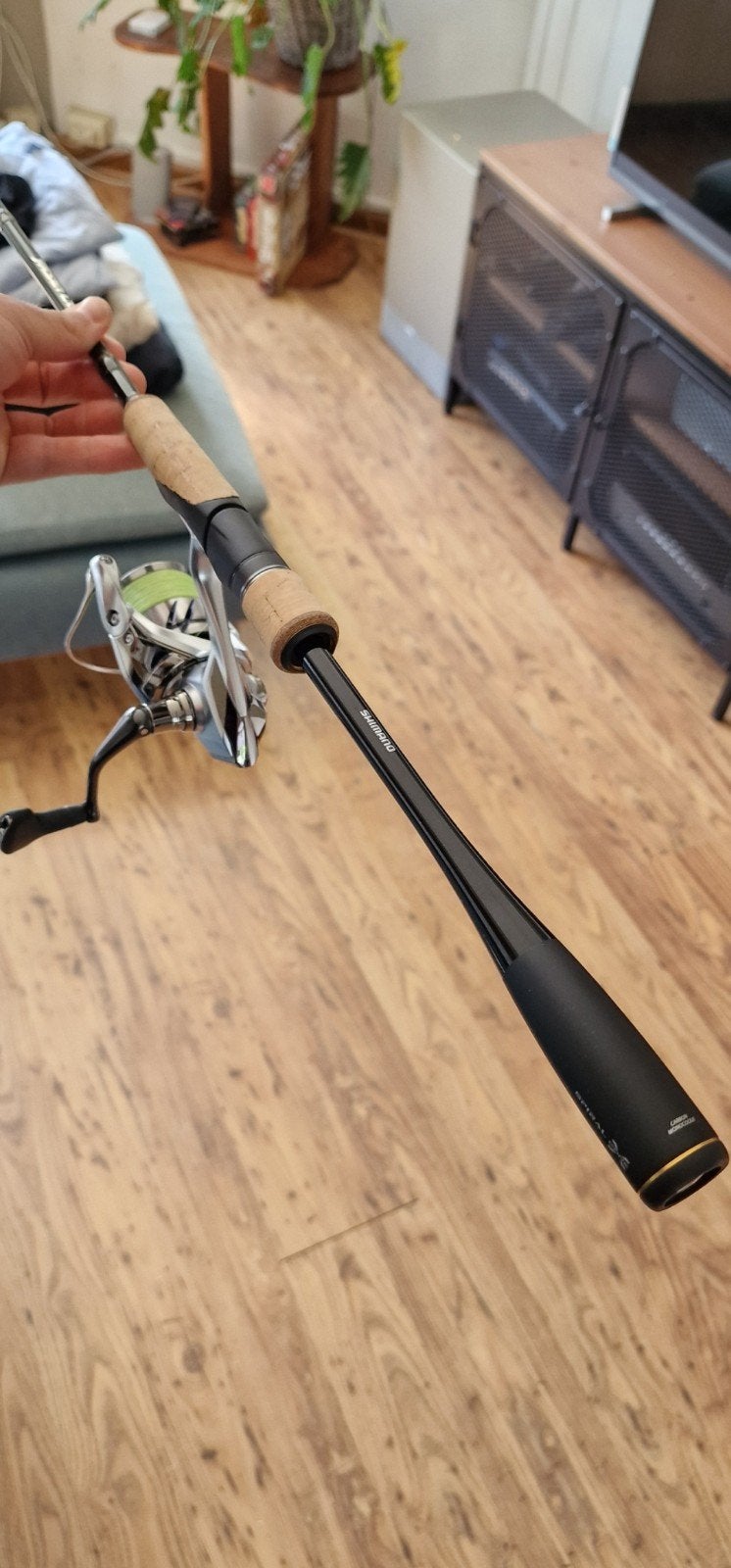 GEBROKEN TOP! Shimano yasei ltd perch finesse softbait, Ophalen, Gebruikt, Werphengel
