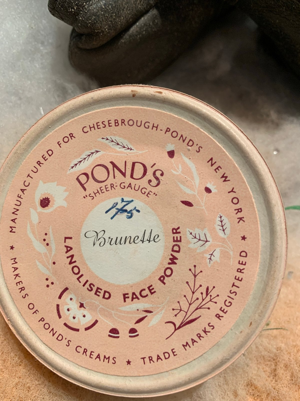 Oude Vintage Pond's Poederdoos - Brunette - Make-up, Ophalen of Verzenden