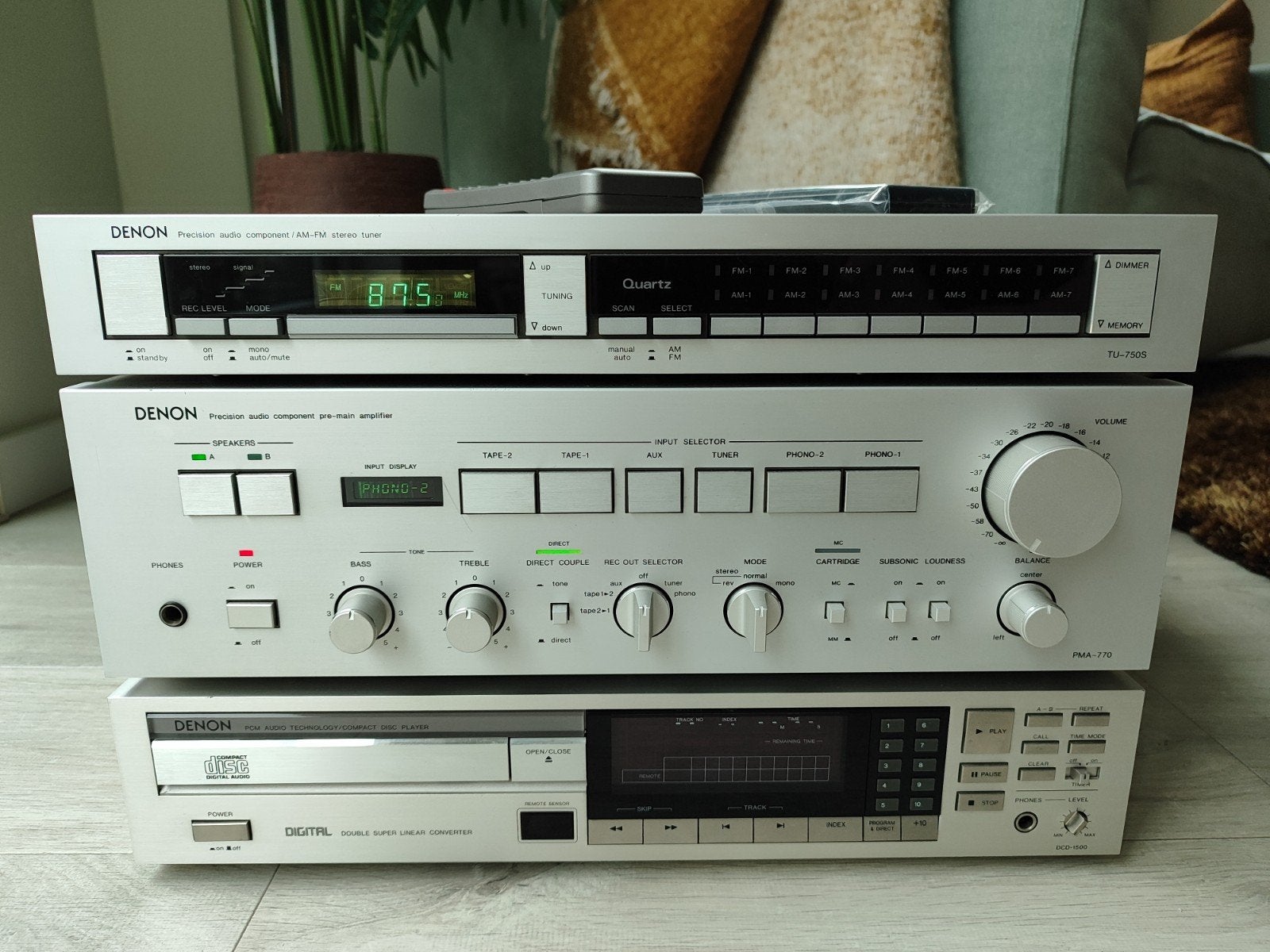 Denon Hifi Set: PMA-770 + DCD-1500 + TU-750S, Audio, Tv en Foto, Ophalen, Gebruikt, Denon, Losse componenten