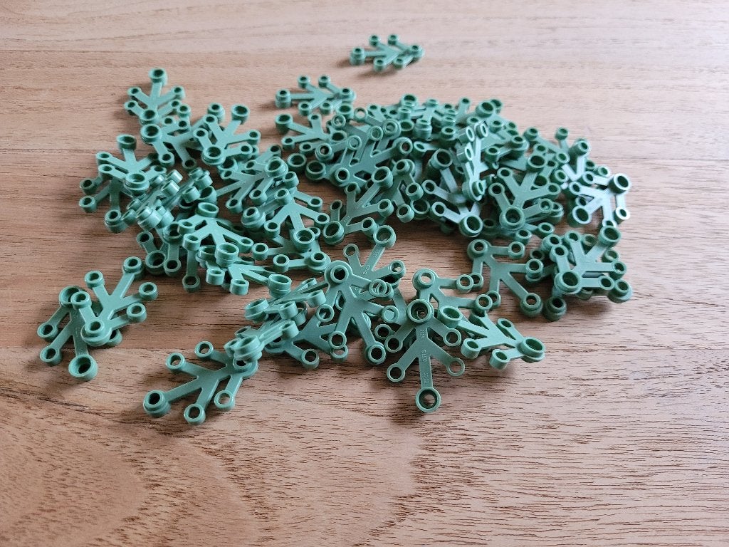 Partij N805=50x Nieuwe sand green Lego bladeren klein, Lego, Lego, Lego, Overige typen
