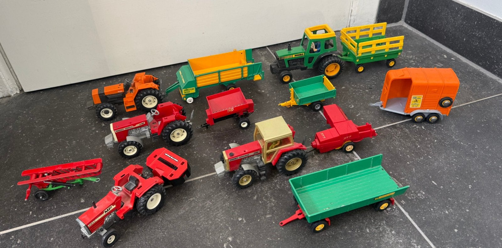 Lot oa britains siku buddyL landbouwvoertuigen, Verzenden, Gebruikt, Tractor of Landbouw, Britains