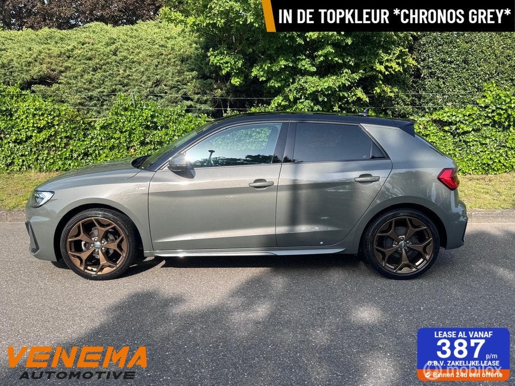 Audi A1 Sportback TFSI S-Line, 5drs, 18" Y-Design Mat Bronze, Voorwielaandrijving, Stof, 95 pk, Lichtsensor