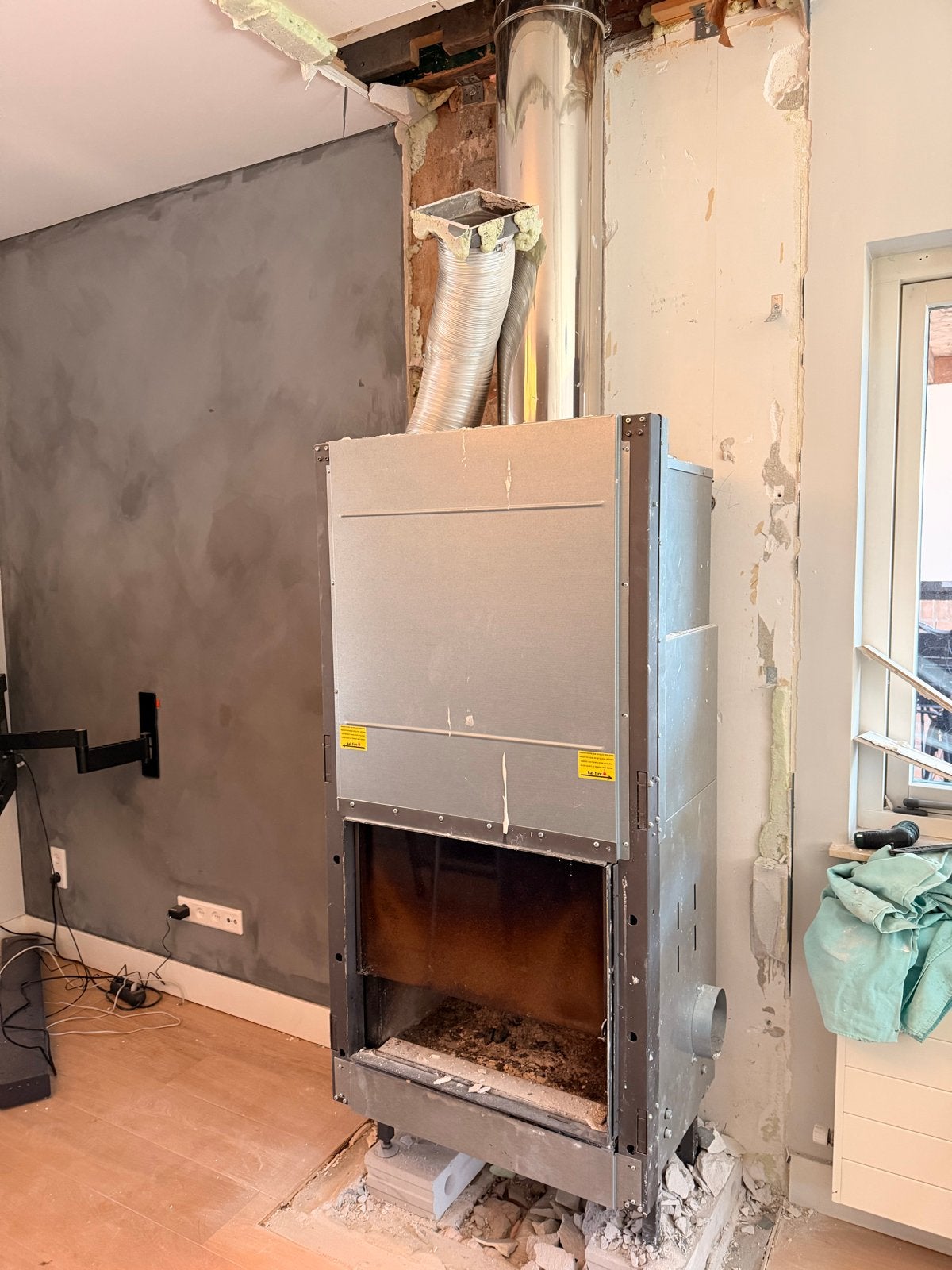 Kal-fire Houthaard Inbouwhaard, Huis en Inrichting, Haarden, Ophalen, Gebruikt, Inbouwhaard, Houthaard