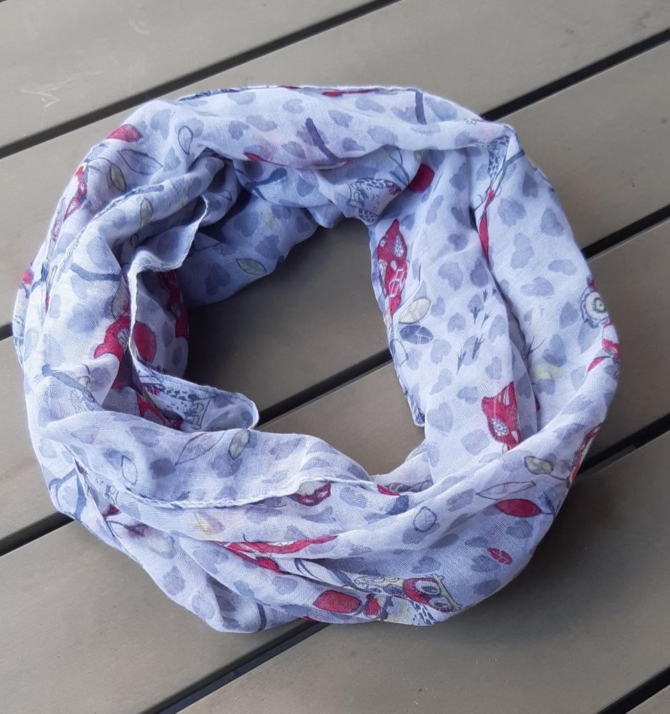 Colsjaal met uilen motief, Kleding | Dames, Ophalen of Verzenden, Zo goed als nieuw, Sjaal