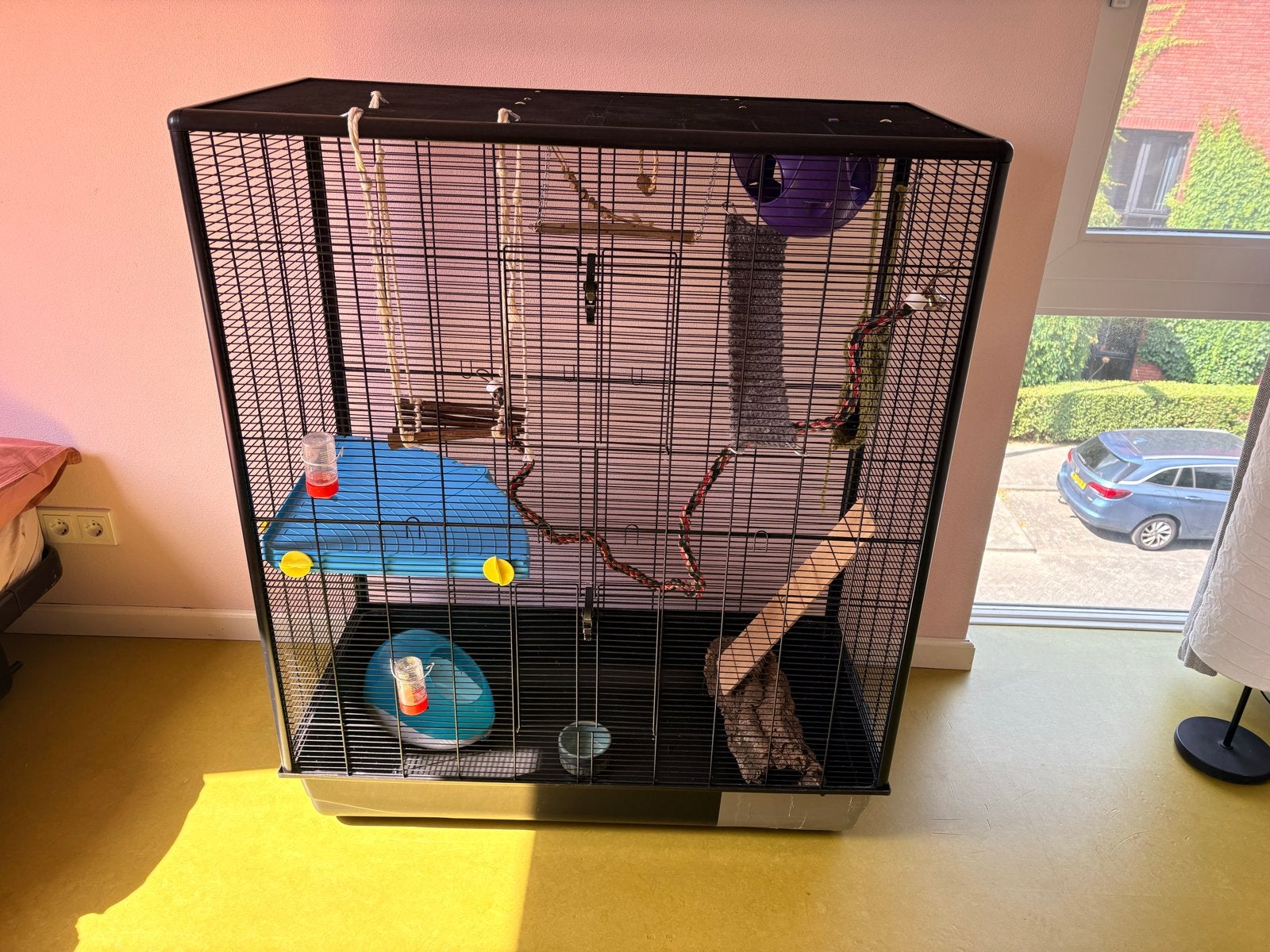 Mooie rattenkooi groot, Dieren en Toebehoren, Ophalen, 75 tot 110 cm, Kooi, 90 cm of meer