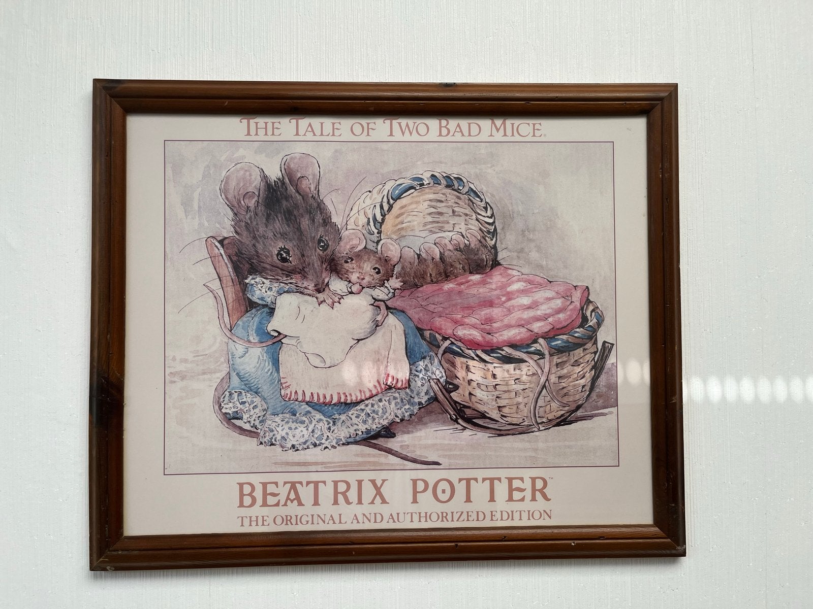 Beatrix Potter: The Tale of Two Bad Mice ingelijste print, 50 – 75, Gebruikt, Oorspronkelijke maker, Ophalen of Verzenden