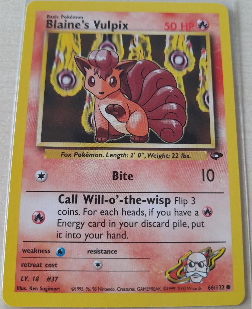 Pokémon Gym Challenge: Blaine's Vulpix (Boosterfresh), Ophalen of Verzenden, Zo goed als nieuw, Losse kaart
