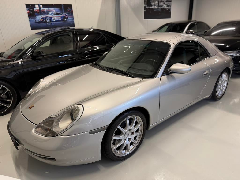 Porsche 911 3.4 Carrera Cabriolet 1999 Grijs Hardtop handbak, Auto's, Porsche, Achterwielaandrijving, Cabriolet, 4 stoelen, Leder