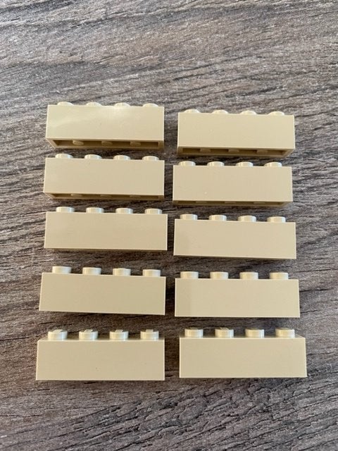10 lego basis blokjes 1x4 beige (2), Ophalen of Verzenden, Nieuw, Losse stenen, Lego