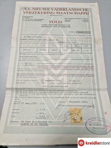 Avaros oldtimer bromfiets van bouwjaar 1954 met kenteken, Fietsen en Brommers, Avaros, Avaros, Avaros, Batavus
