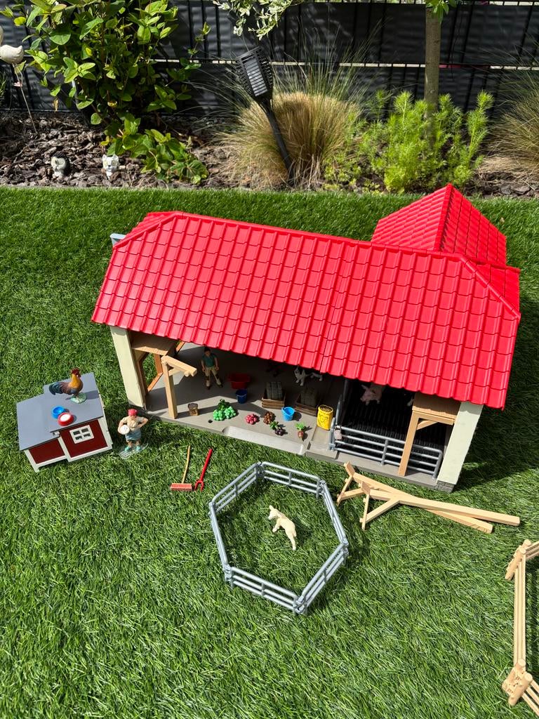 Schleich Boerderij met Dieren en Accessoires, Ophalen, Gebruikt, Jongen of Meisje