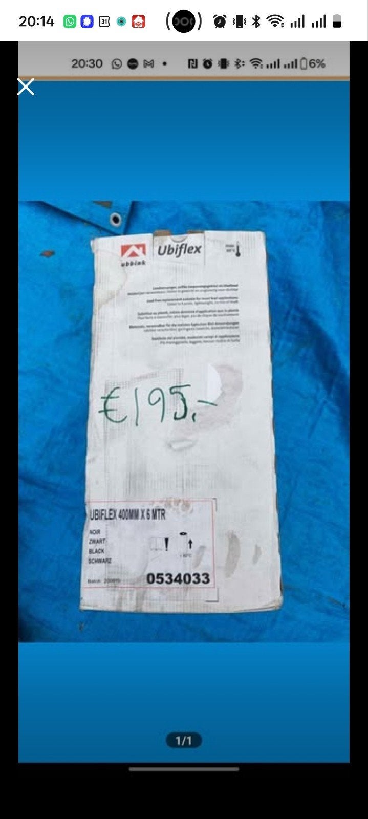Ubiflex, Doe-het-zelf en Verbouw, Dakpannen en Dakbedekking, Ophalen of Verzenden, Zwart, Overige materialen, Overige typen